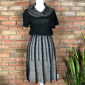 Alfani Petite Cowl Neck Short Sleeve Sweater Dress